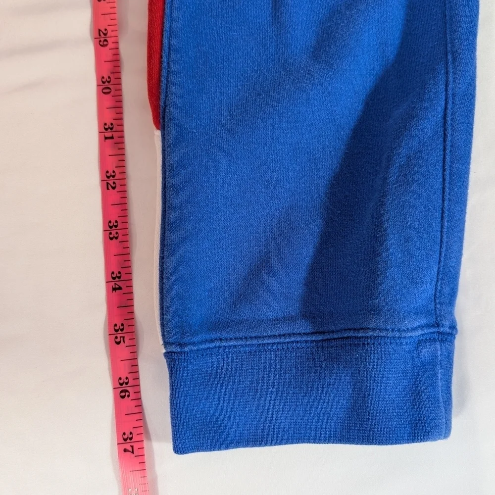Nike Kids Blue and White with Red Nike Logo Track/Jogger Pants Size Large